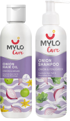 MYLO Care Onion Anti Hair Fall Kit - Hair fall Control Oil & Shampoo (200 ml each)(2 Items in the set)