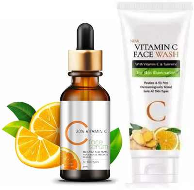 MYEONG Professional Vitamin C Face Serum with Vitamin C Facewash for skin care(2 Items in the set)