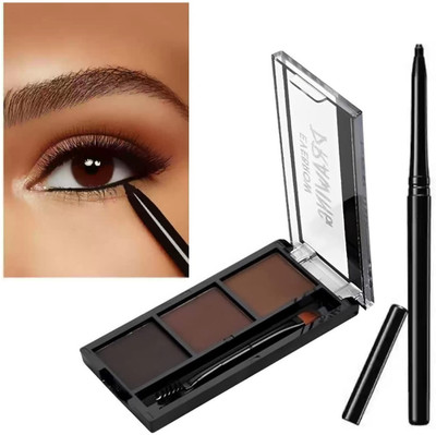 NADJA HIGH QUALITY EYE MAKEUP LOOK BLACK CRAYON KAJAL & EYEBROW DEFINER(2 Items in the set)