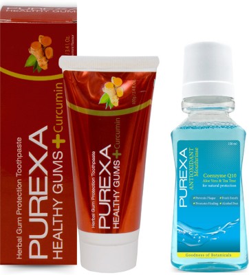 PUREXA Healthy Gums Toothpaste One Antioxidant Mouthrinse Mouthwash(2 Items in the set)