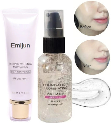 Emijun Foundation And Primer Best Makeup Product Combo Kit For Women(2 Items in the set)