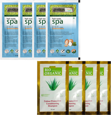 Indus Valley Hair Eaze Spa and CP Shampoo Sachets Combo(8 Items in the set)