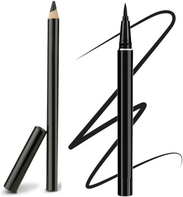 THTC BEST EYE MAKEUP COMBO KAJAL AND EYELINER(2 Items in the set)