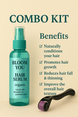 BLOOM YOU Ultimate Hair Growth Solution – Serum with Roller(2 Items in the set)
