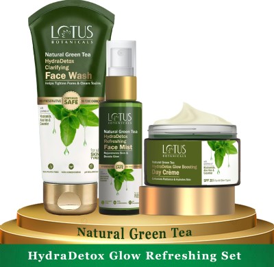 Lotus Botanicals Natural Green Tea HydraDetox Glow Refreshing Combo(3 Items in the set)