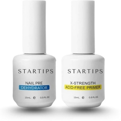 STARTIPS Professional Nail Prep Kit, Dehydrator and Non-Acid Primer for Gel Polish, Fast Dry Bonding Agent Set(2 Items in the set)