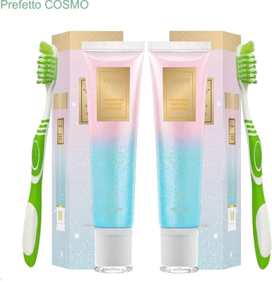Prefetto COSMO Natural Whitening Paste + Brush with Niacinamide(4 Items in the set)