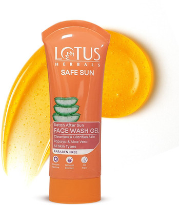 LOTUS HERBALS Sunscreen - SPF 50 Safe Sun DeTan After-Sun Face Wash Gel_100g(100 g)