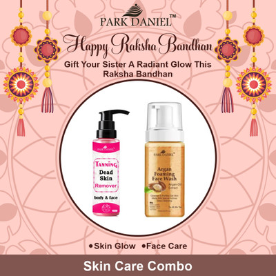 PARK DANIEL Dead Skin Removal Tanning Liquid 100ML & Argan Oil Foaming Face Wash 150ML(2 Items in the set)