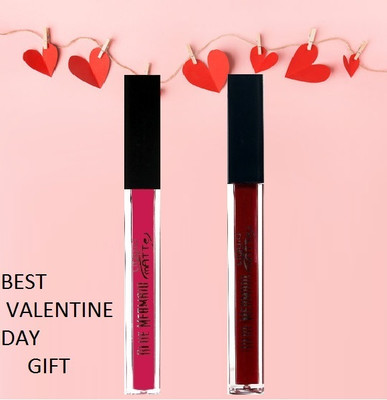 BLUEMERMAID MAKEUP BEST MULTICOLOR MATTE LIQUID LIPSTICK HIGH PIGMENT FORMULA(2 Items in the set)