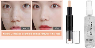 Aylily hd Make up primer & contour stick for face make up kit(2 Items in the set)
