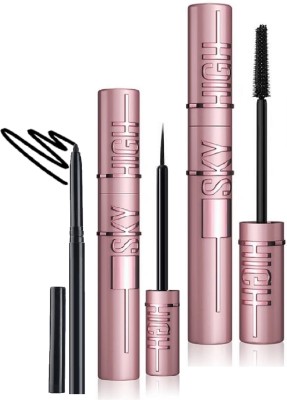 Maryville soft and smooth new eyeliner mascara with kajal pack of 3(3 Items in the set)