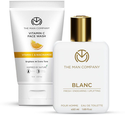 THE MAN COMPANY Face Care Combo with Vitamin C Face Wash 75 ml & Blanc Perfume 50 ml(2 Items in the set)
