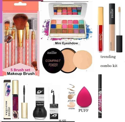Zailie Soft Touch Glossy Shine Concealer Flawless Coverage(Pack of 12)