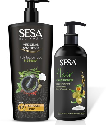 sesa Ayurvedic Shampoo 500ml + Hair Conditioner 300ml | Hairfall Control(2 Items in the set)