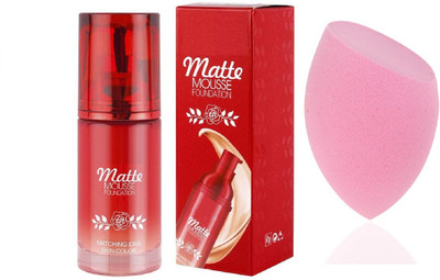 Maryville foundation with beauty blender mini combo set pack of 2(2 Items in the set)