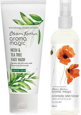 Aroma Magic Neem & Tea Tree Face Wash 100ml with Aromatic Skin Toner 100ml Combo(2 Items in the set)