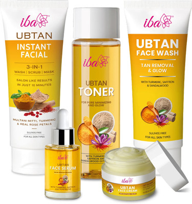 Iba Ubtan Skincare Kit for Glowing Skin | Removes Tan & Radiant(5 Items in the set)