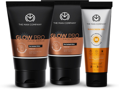 THE MAN COMPANY Summer Ready Face Care for Oily Skin | Face wash, Face Scrub & Sunscreen Gel SPF 50PA++(3 Items in the set)