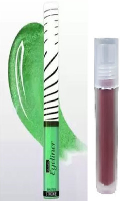 Luipui green eye liner and maroon eye shadow pack of 2(1 Items in the set)