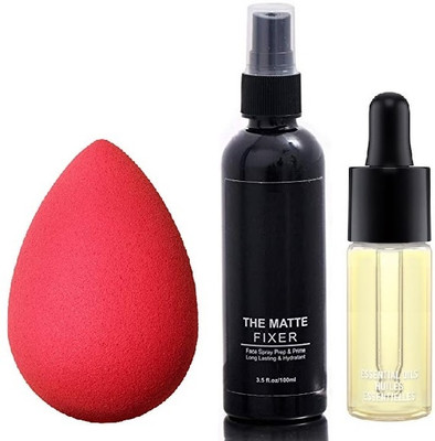 SEUNG NEW FACE MAKEUP COMBO SERUM WITH BLENDER MAKEUP & FIXER FACE MAKEUP(3 Items in the set)