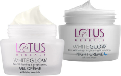 LOTUS Herbals WhiteGlow Combo pack -Skin Whitening & Brightening ( Gel Cream_40g & Night Crème_40g)(2 Items in the set)