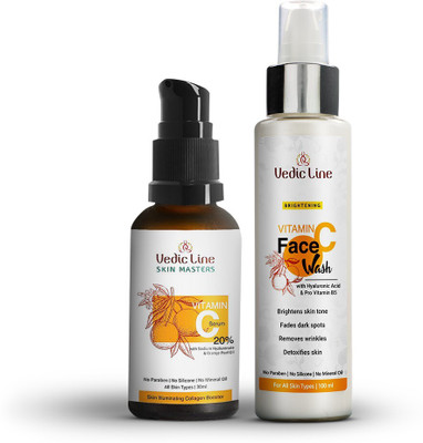 Vedic Line Vitamin C Serum & Vitamin C Face Wash combo 130ml(2 Items in the set)