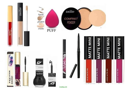 Zailie Makeup Daily Compact Essential Mini Travel MK-097(12 Items in the set)
