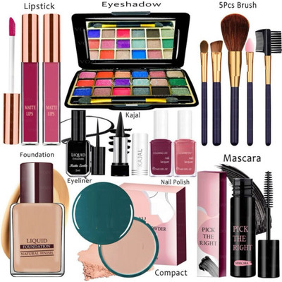GLOW IT Makeup Kiit Sets One-stop Beauty Package for Beginners and Professionals Set-30(15 Items in the set)