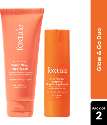 Foxtale Glow & Go Duo | Brightening Face Wash + Vitamin C Serum(2 Items in the set)