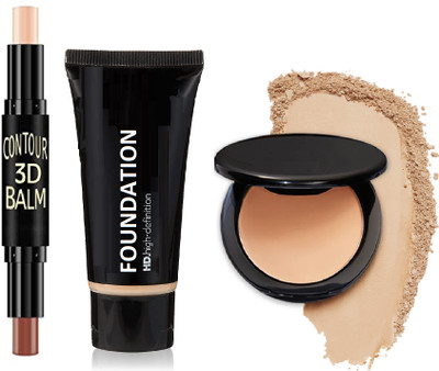 ADJD Spotless liquid concealer & matte finish compact Foundation makeup(3 Items in the set)