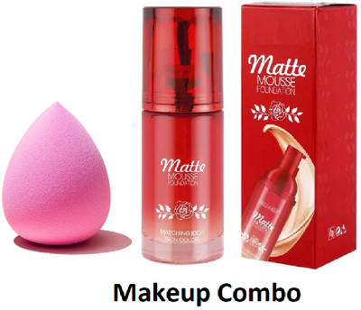 nn makeup combo foundation with beauty blender easy to use long lasting pack of 2(2 Items in the set)
