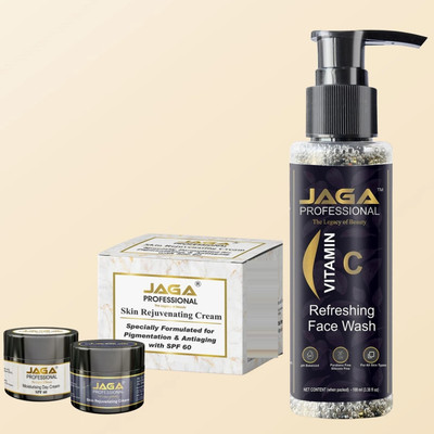 jaga professional Skin Rejuvenating Cream & Vitamin-C Face Wash Combo(2 Items in the set)