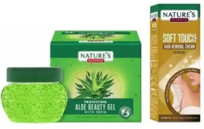 Nature's Essence Aloe Gel + Gold Hair Remover Cream 152gm(2 Items in the set)