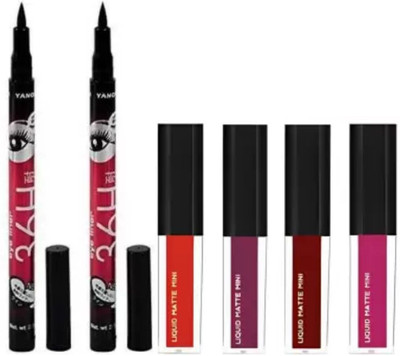 lately MAKEUP COMBO WITH LIQUID LIPSTICK SET4 & 2PC WATERPROOF EYELINER(3 Items in the set)