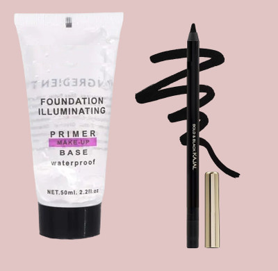 DYSOKAYO PROFESSIONAL MAKE UP LOOK water proof kajal and primer(2 Items in the set)