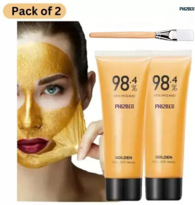 PHIZLLER Gold Glow Peel Off Mask with Glow Enhancing and Skin Softening Benefits(120 ml)