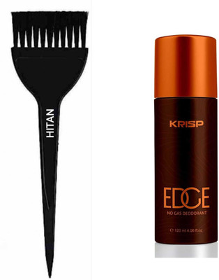 HITAN HAIR DYE BRUSH WITH RCM EDGE NO GAS DEODERANT(2 Items in the set)