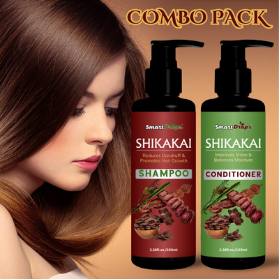 smartdrops Shikakai Nourish & Shine Hair Care Set (100ml Shampoo + 100ml Conditioner)(2 Items in the set)