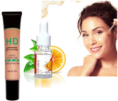 nn super perfect for oily to dry skin care new foundation & serum apck of 2(2 Items in the set)