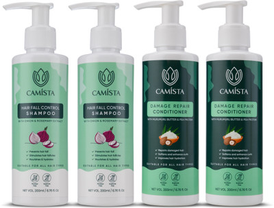 CAMISTA Hair Fall Control Shampoo + Damage Repair Conditioner(4 Items in the set)