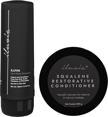iluvia Professional Basic Haircare Combo - Cleansing Hard Water Shampoo(2 Items in the set)