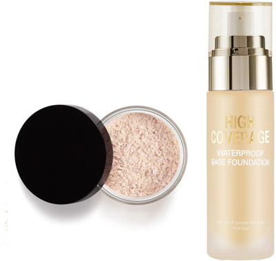Neycare all skin type new foundation with setting loose powder pack of 2(2 Items in the set)