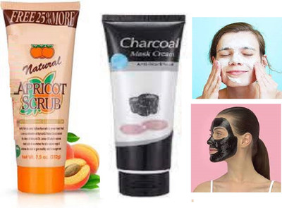 Luipui best face scrub & charcoal peel off mask for face(1 Items in the set)