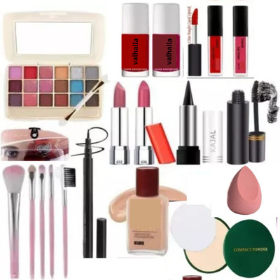 Valhalla face makeup combo | eye makeup combo | lips makeup combo(14 Items in the set)