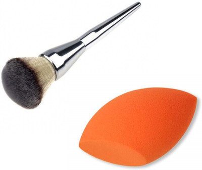 Pohok 1 LARGE POWDER BRUSH WITH 1 BLENDER PUFF (PACK OF 2)(2 Items in the set)