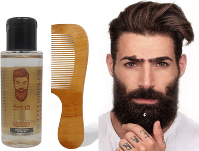 GULGLOW99 Best Beard Oil for Growing Beard & Wooden Comb(2 Items in the set)