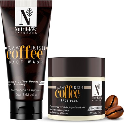 NutriGlow NATURAL'S Coffee Face Wash (100gm) & Coffee Face Pack (100gm ) for Tan Removal(2 Items in the set)