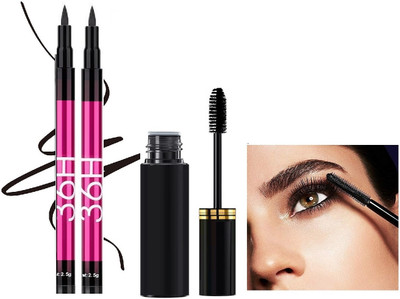 Luster Shine Mascara For Eye Makeup,Waterproof Black Eyeliner(2 Items in the set)
