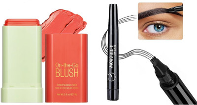 nn MINI COMBO SET EASY TO USE BLUSHER WITH EYEBROW FILER PACK OF 2(2 Items in the set)